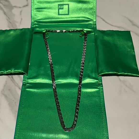 Thick Figaro Chain Stainless Steel Silver Color 24” long Men Women Necklace - Picture 4 of 9